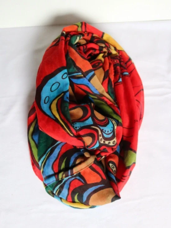 Oscardo Infinity Scarf Daphne Odjig Canadian Artist Indigenous Pow Wow Dancer - Picture 6 of 8